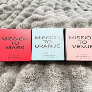 3 of Authentic OMEGA X SWATCH Mission to Uranus / Venus / Mars Complete Full Set